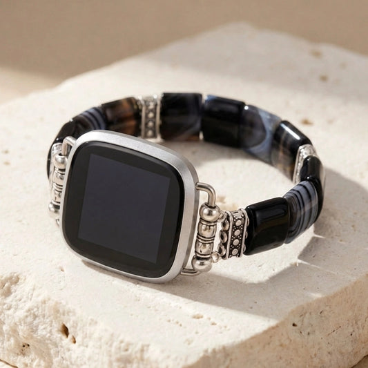 Onyx & Agate Fitbit Watch Band