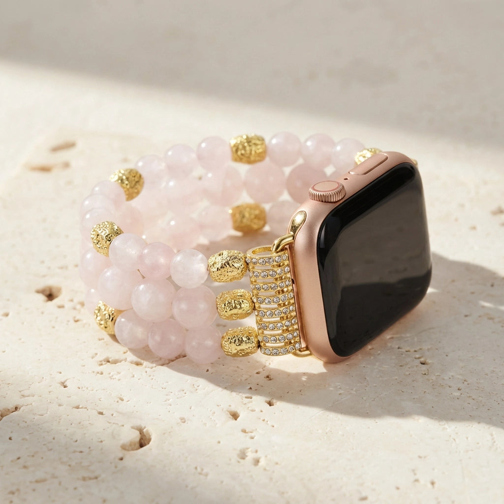 Healing Rose Quartz Apple Watch Band