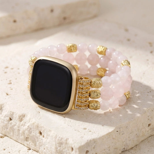 Healing Rose Quartz Fitbit Watch Band