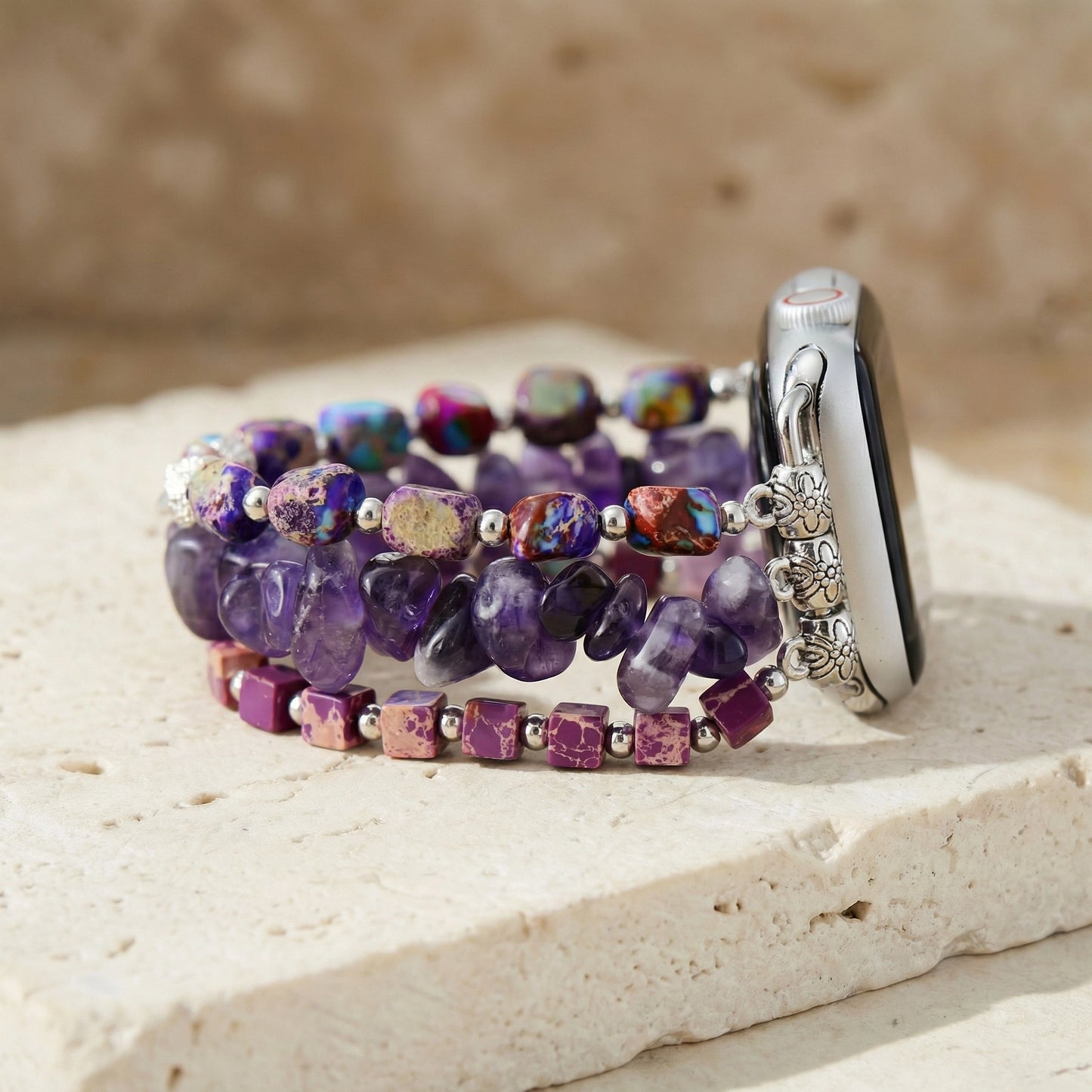 Amethyst & Jasper Apple Watch Band