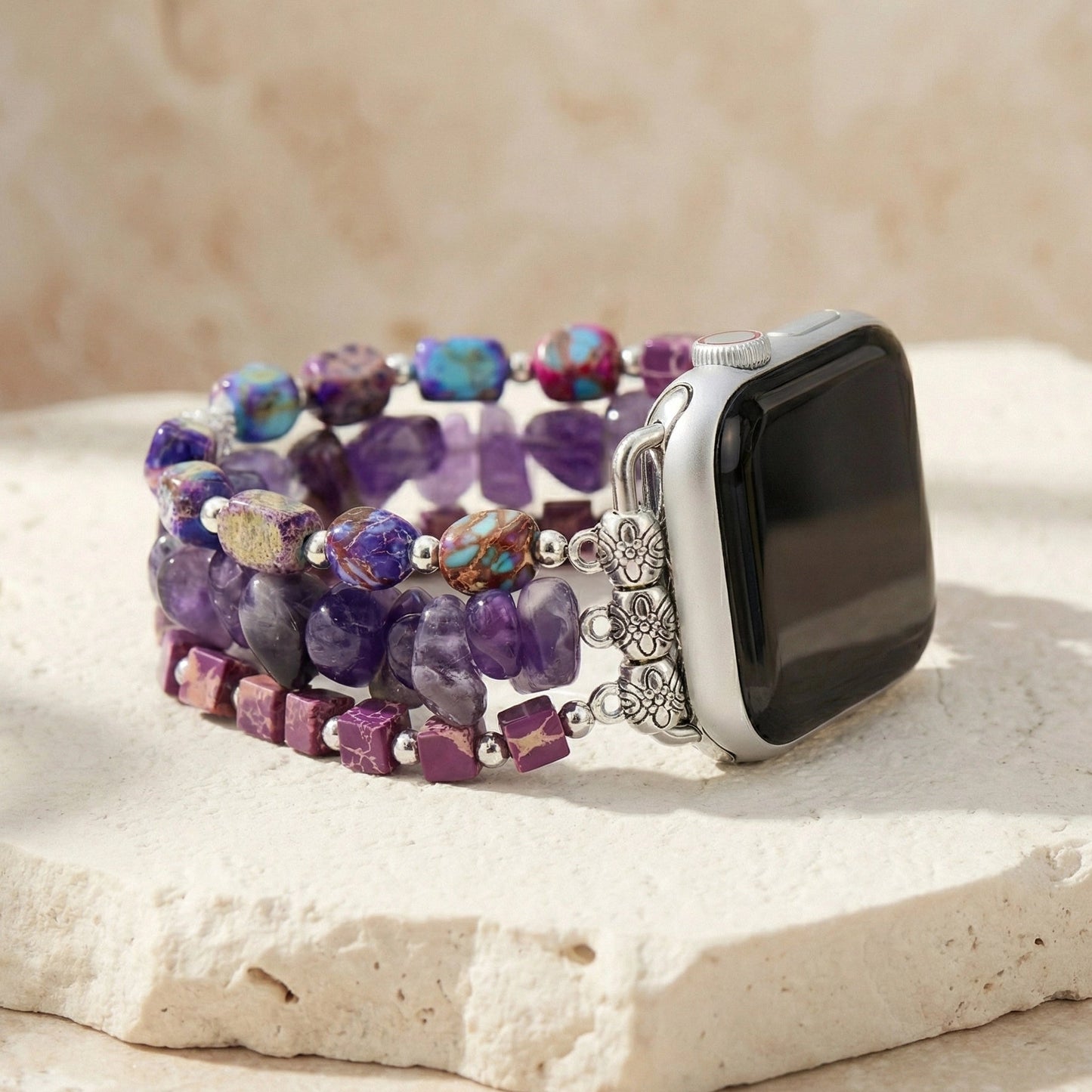 Amethyst & Jasper Apple Watch Band