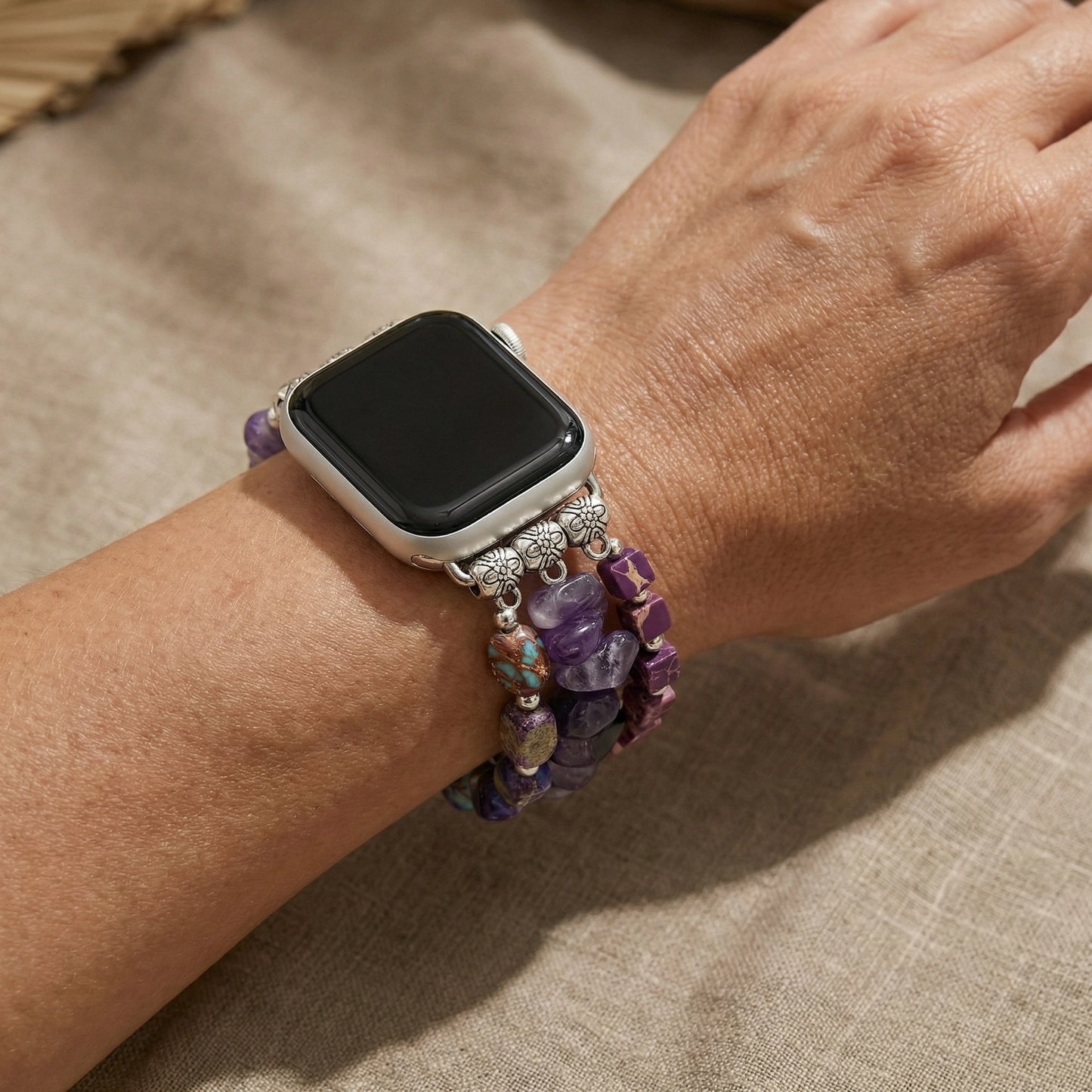 Amethyst & Jasper Apple Watch Band