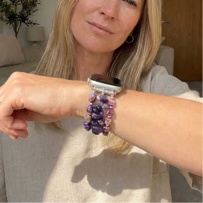 Amethyst & Jasper Samsung Watch Band