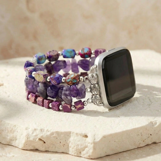 Amethyst & Jasper Fitbit Watch Band