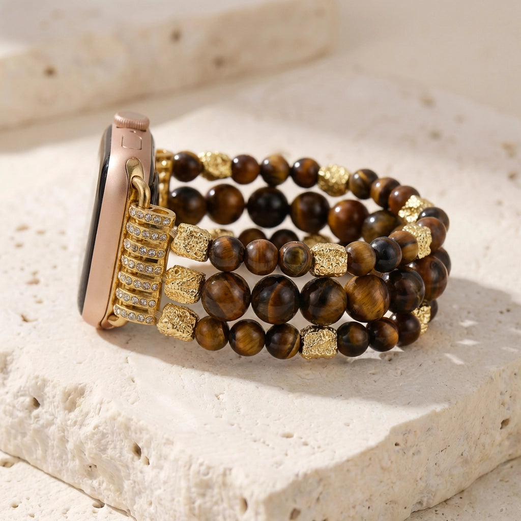 Grounding Tiger's Eye Apple Watch Band
