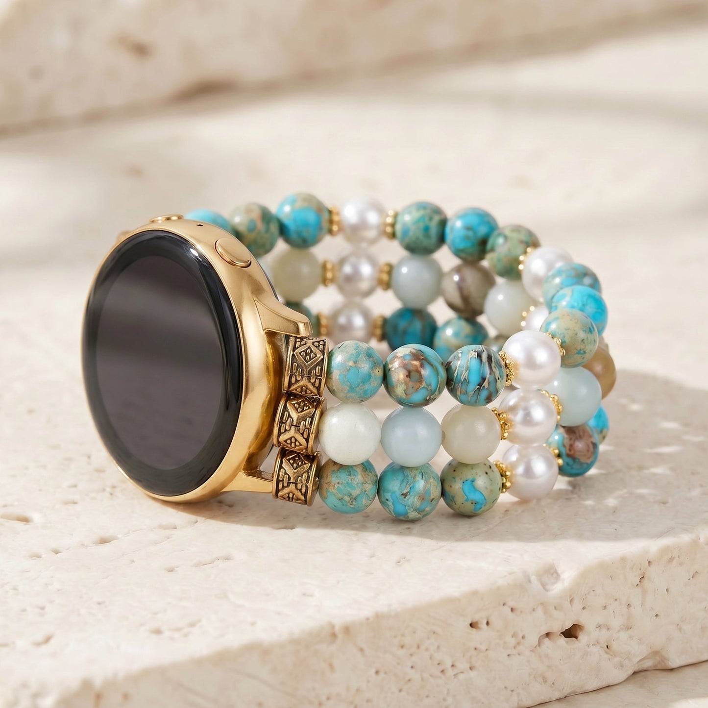 Ocean Breeze Jasper Samsung Watch Band