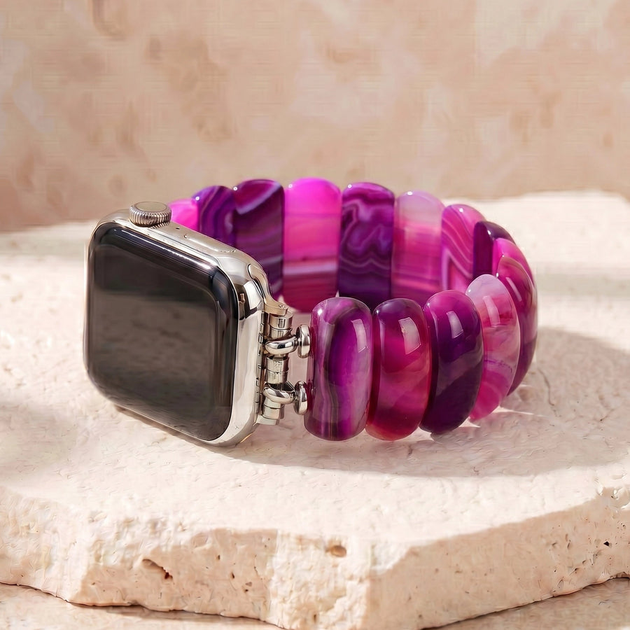 Fuchsia Agate Apple Watch Band