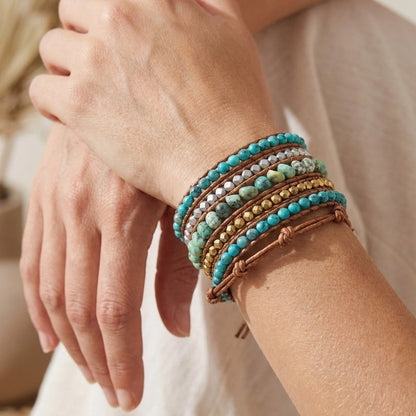 Energizing Turquoise Apatite Bracelet