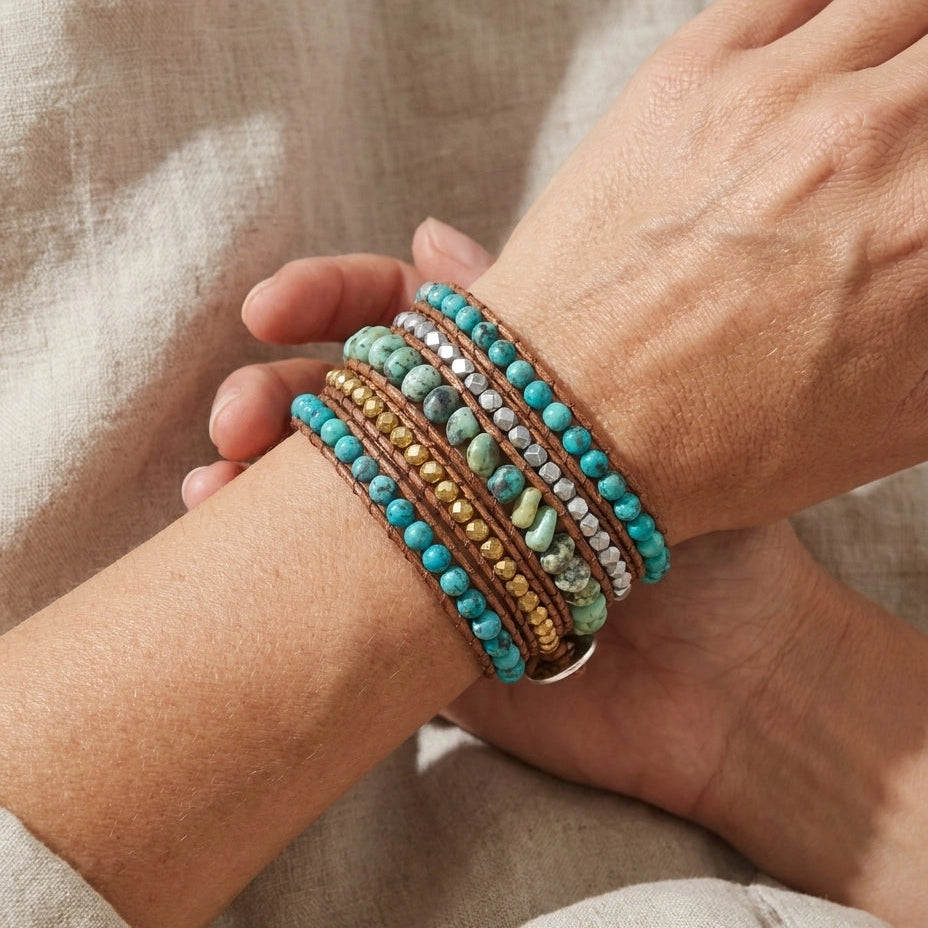 Energizing Turquoise Apatite Bracelet