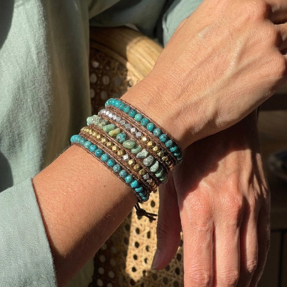 Energizing Turquoise Apatite Bracelet
