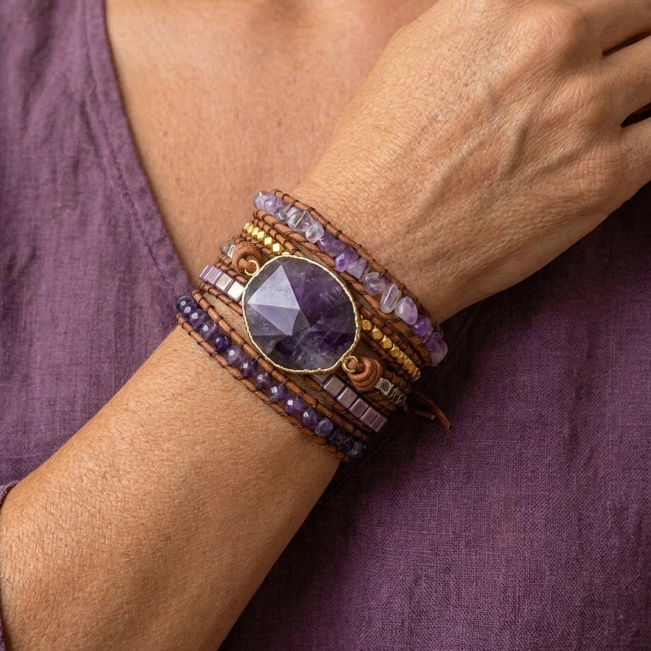 Amethyst Crown Bracelet