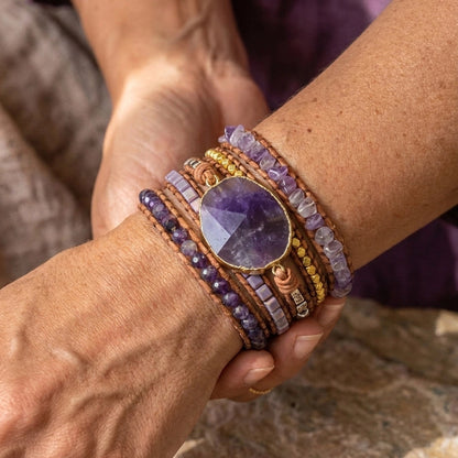 Amethyst Crown Bracelet