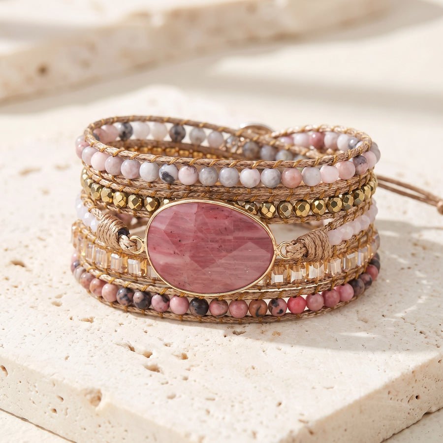Brave Heart Rhodonite Bracelet