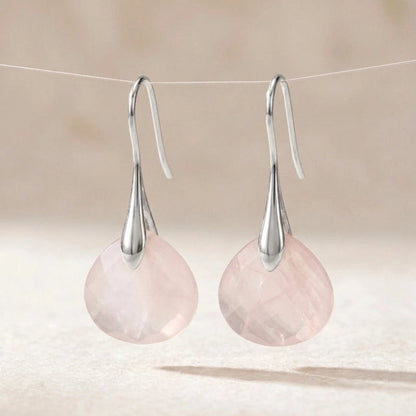 Compassion Rose Quartz Drop Earrings