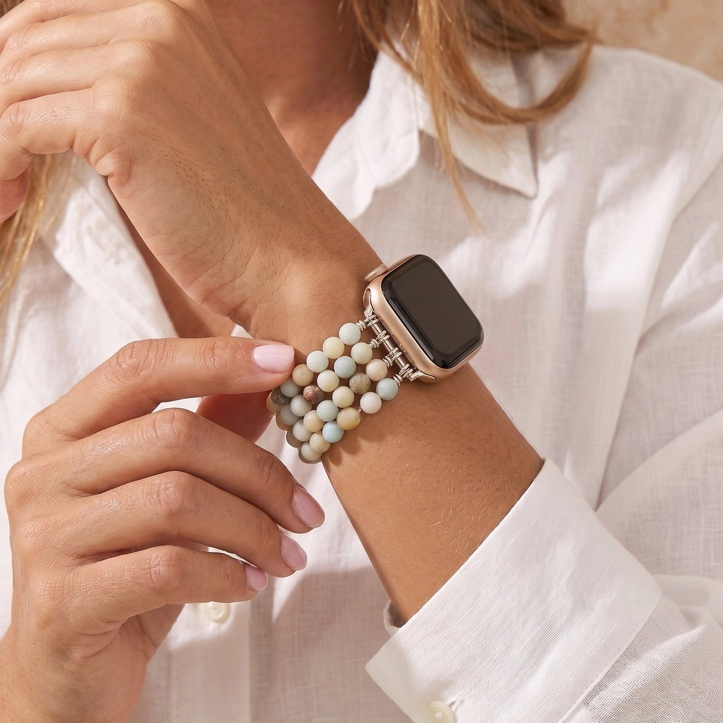 Balancing Amazonite Apple Watch Band