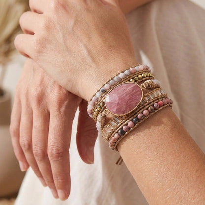 Brave Heart Rhodonite Bracelet
