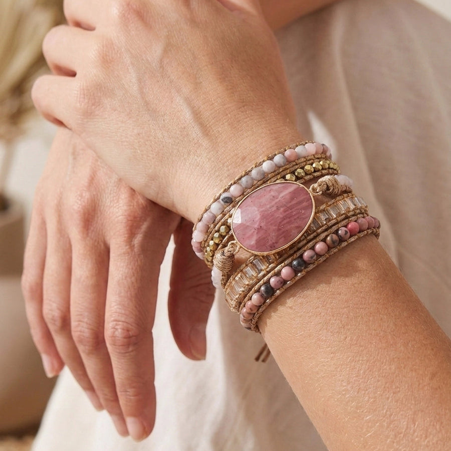 Brave Heart Rhodonite Bracelet