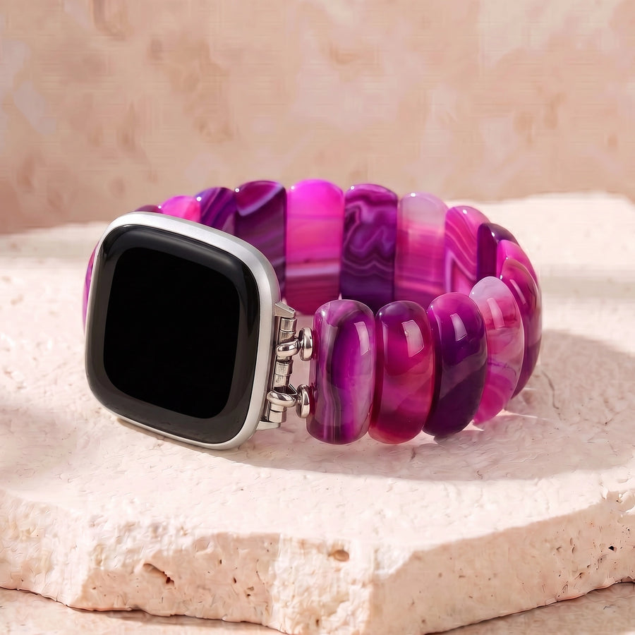 Fuchsia Agate Fitbit Watch Band