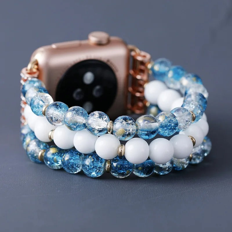 Ocean Crystal & Jade Watch Band