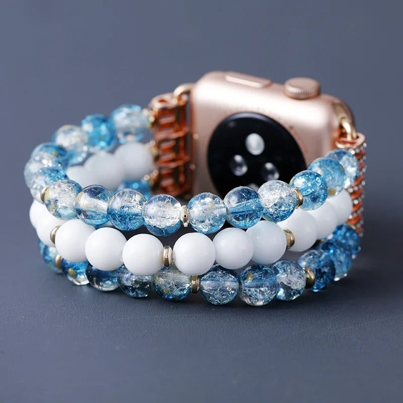 Ocean Crystal & Jade Watch Band