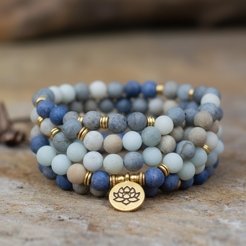 Jasper & Blue Aventurine Mala