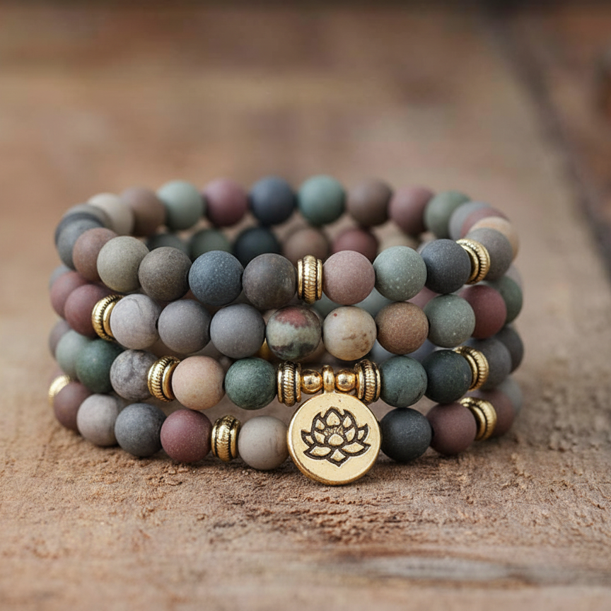 Stress Relieving Jasper Mala