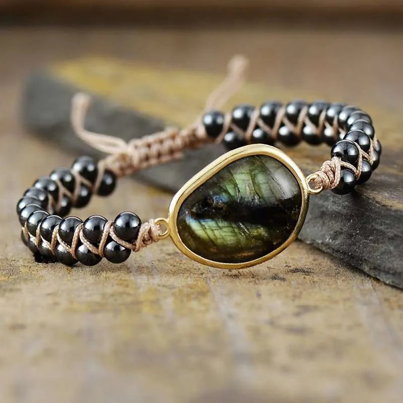 Woven Labradorite Bracelet