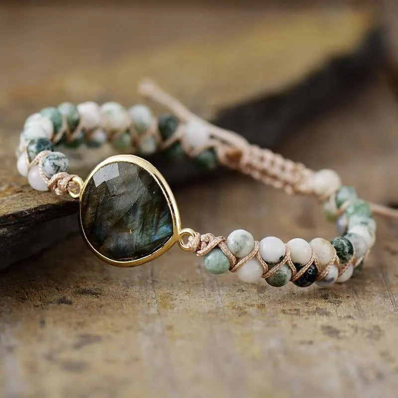 Woven Labradorite Bracelet