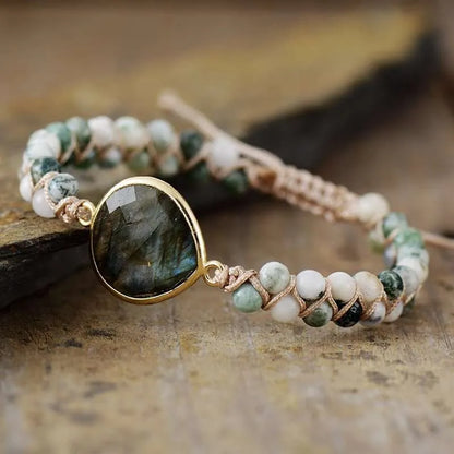 Woven Labradorite Bracelet