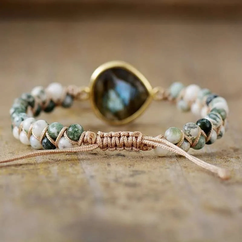 Woven Labradorite Bracelet