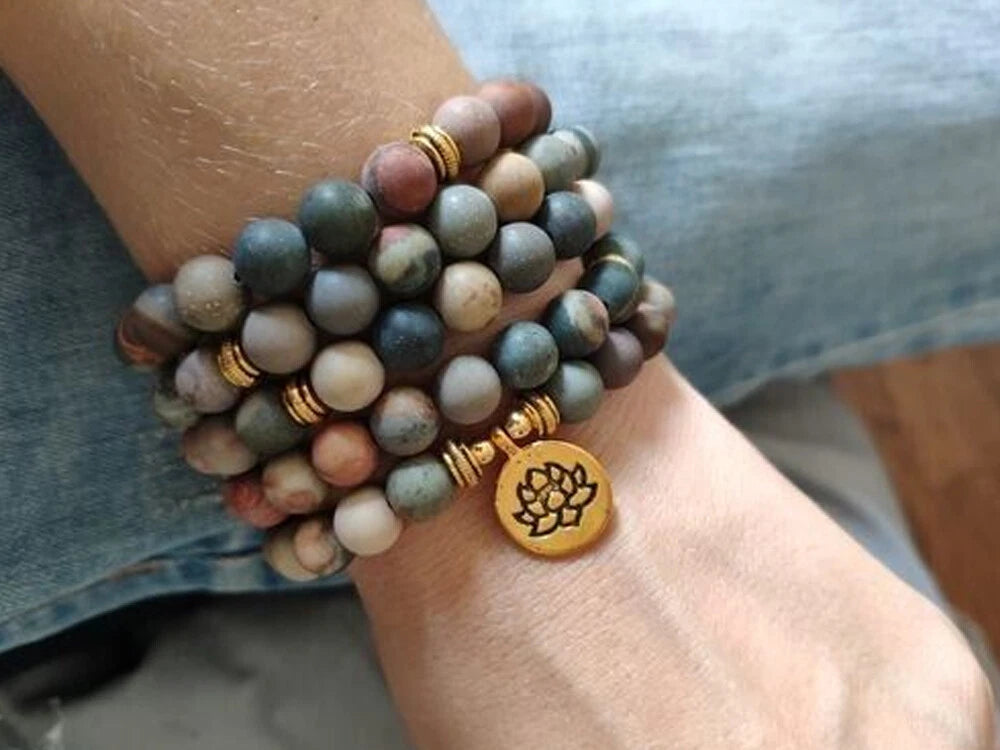 Stress Relieving Jasper Mala