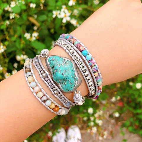 Vegan Healing Turquoise Bracelet