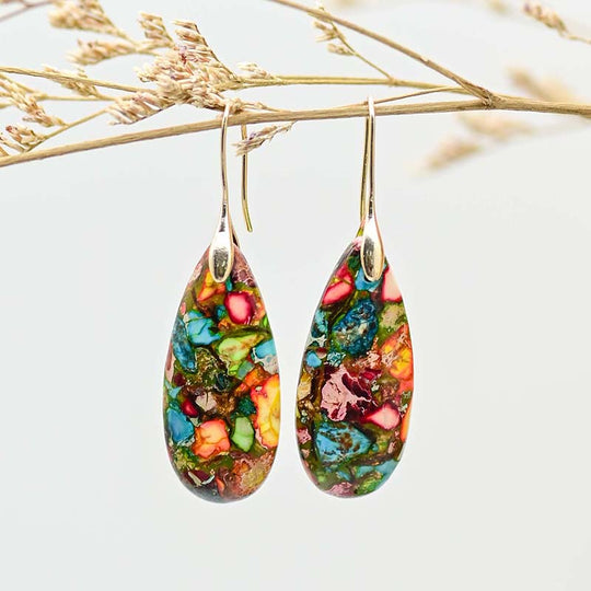 Decisive Jasper Earrings Goudkleurig