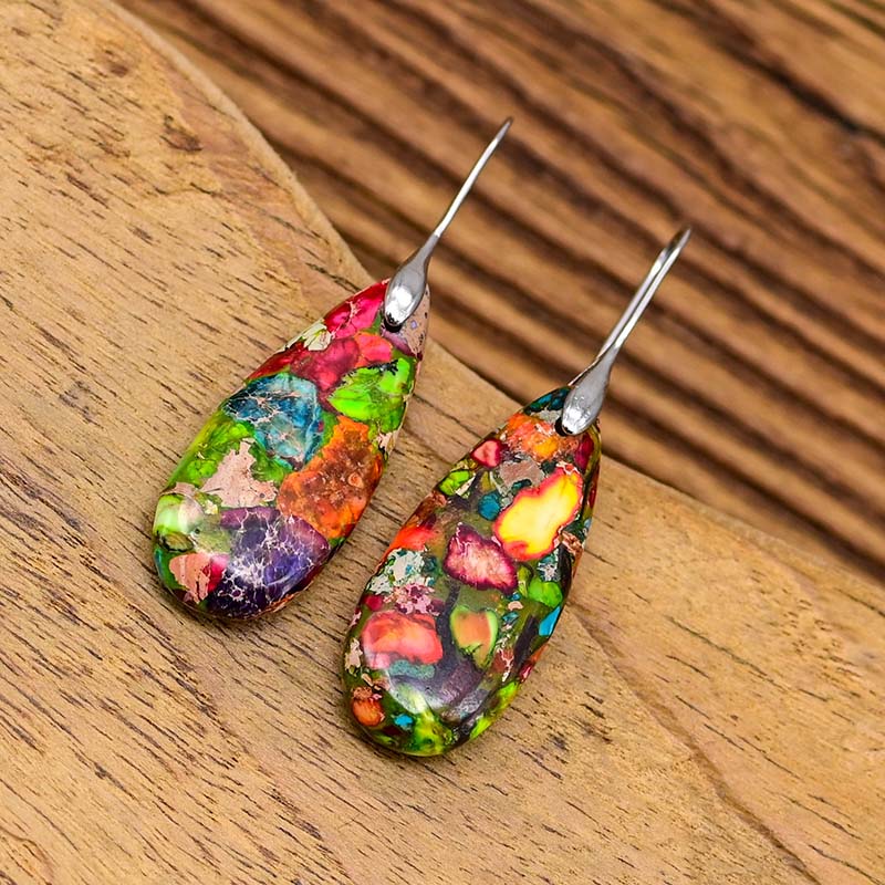 Decisive Jasper Earrings Goudkleurig