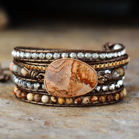 Vegan Jasper Protection Bracelet