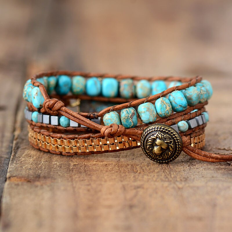 Expressive Turquoise Bracelet