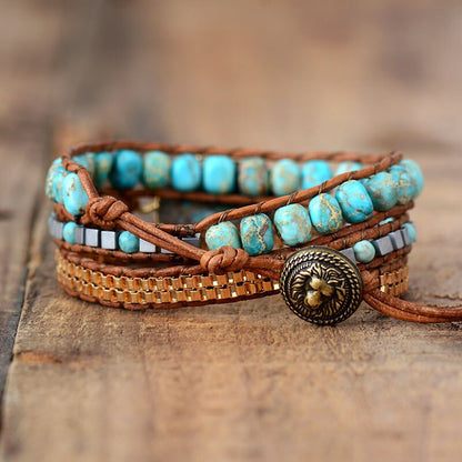 Expressive Turquoise Bracelet