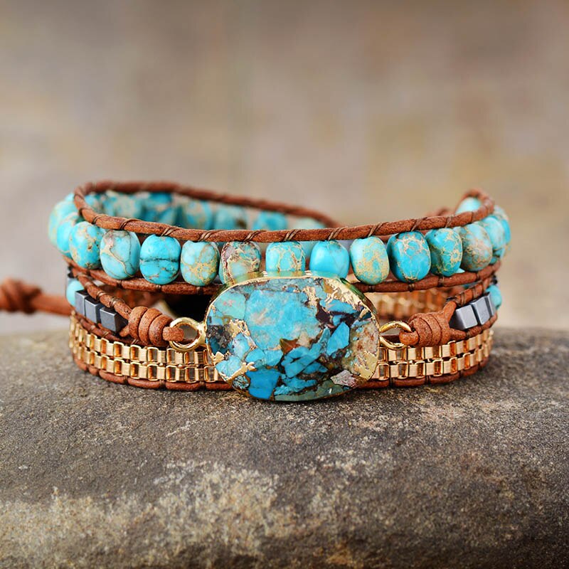 Expressive Turquoise Bracelet