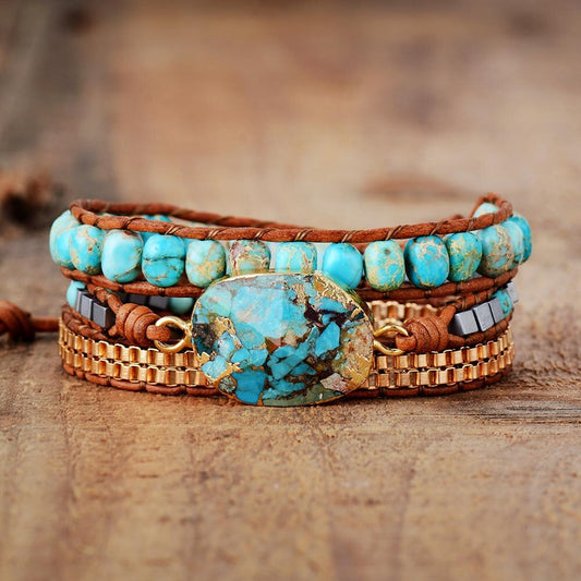 Expressive Turquoise Bracelet