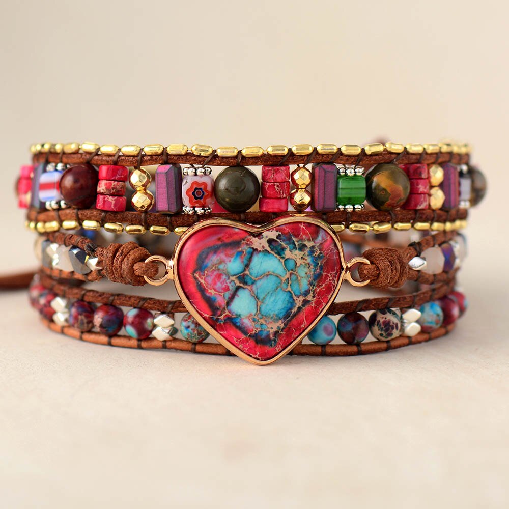 Healing Heart of Jasper Bracelet