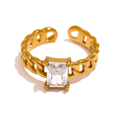 Luminous Linkage Zirconia Ring
