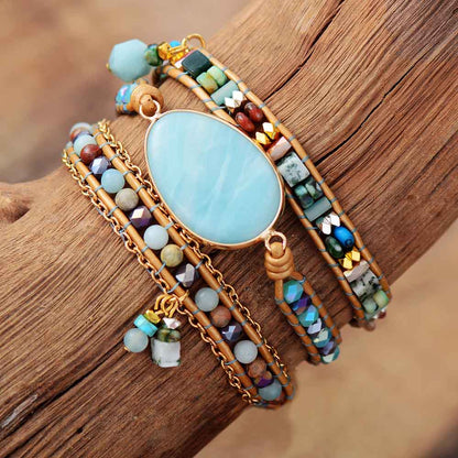 Vegan Amazonite Charm Bracelet