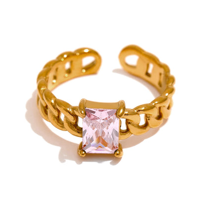 Luminous Linkage Zirconia Ring