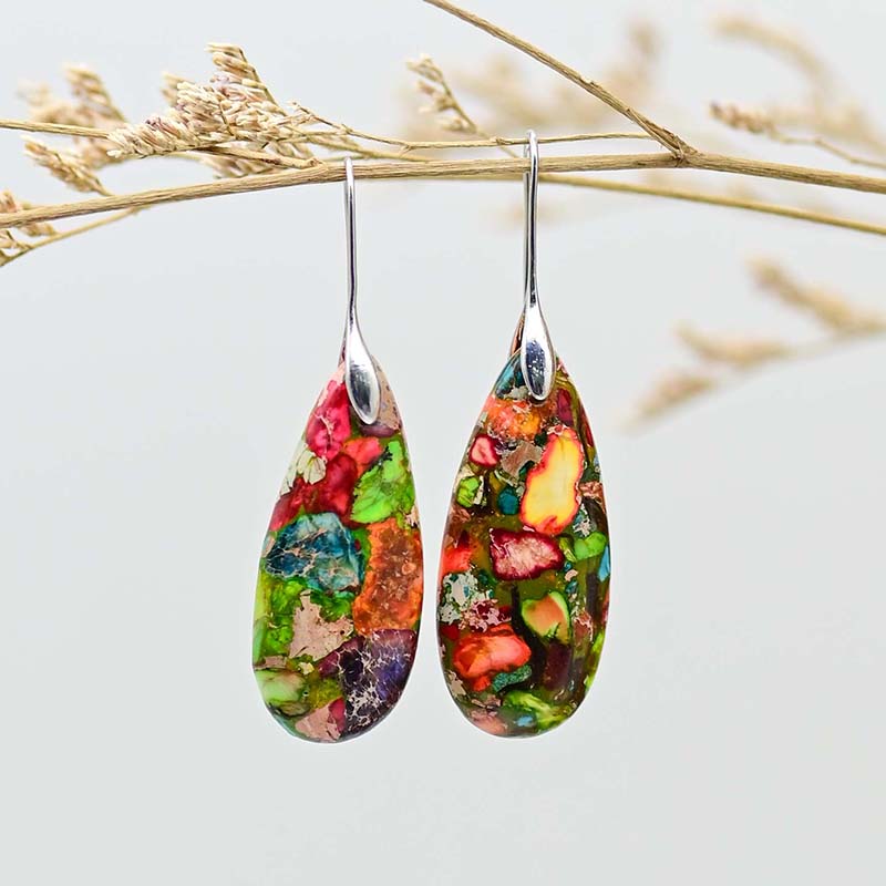 Decisive Jasper Earrings Zilverkleurig